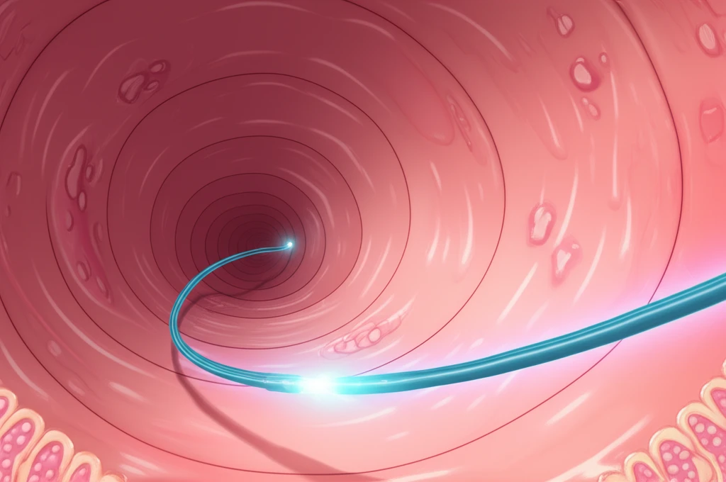 위내시경 검사 절차를 보여주는 의료 이미지