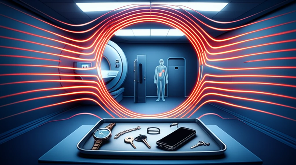 MRI 자기장과 금속 위험 물체 이미지